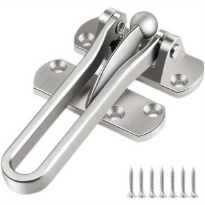 Heavy-Duty Swing Bar Door Lock Bolt, Security Deadbolt Latch for Home Hotel - Metal, Touch & Remote Operation, No Power Required, Universal Fit