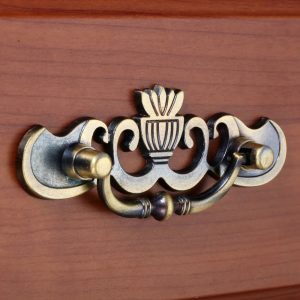 4 Pcs Antique Brass Cabinet Drawer Handles - Furniture Hardware, Desk Drawer Handle, TV Cabinet Door Handle, Dresser Door Handle