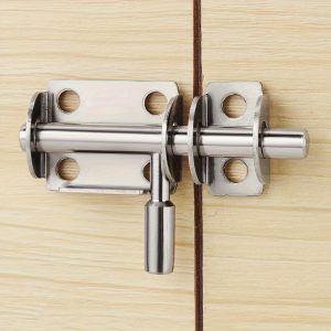 2-Pack Stainless Steel Gate Latches, Solid Base Barrel Bolts for Pet Cage, Heavy-Duty Security Slide Bolt Locks for Dog House, Multifunctional Corrosion-Resistant Door Latch Hardware