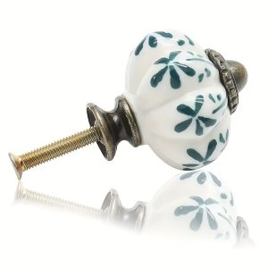 12pcs Ceramic Knobs, Pumpkin Style Cabinet Knobs, Retro Dresser Knobs, Vintage Drawer Pulls With Screws, For Closet Drawer Cupboard Cabinet And DIY Home Project