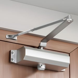 Residential Grade Automatic Door Closer with Easy Installation - Silver Aluminum, Touch Control, Remote Operation