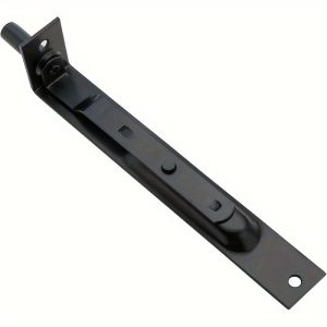 1pc Stainless Steel Door Flush Bolt Latch - 6 Inch, L Type Lever Action, Black, Durable Material, for InteriorExterior Doors, Home Hardware