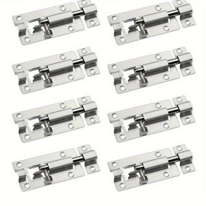 Stainless Steel Slide Barrel Bolt Latch, 2-Inch Door Security Sliding Lock, Metal Gate Latch Locks - 12 Pack