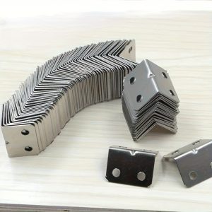 100pcs (20pcs 80pcs Heavy-Duty Metal L-Shaped Corner Brackets with Screws, 100-Pack for Drawer, Shelf, and Wall Fixtures