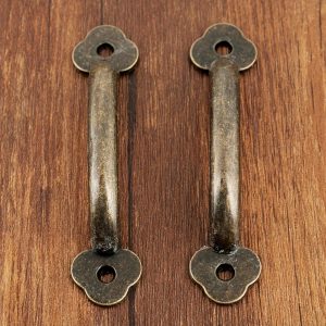 8pcs 4-Inch Bronze Cabinet Pull Handles, Classic Metal Zinc Alloy Door Handle Hardware, Modern Style Pulls For Kitchen Cabinets, Garden Shed Doors, Vintage Finish